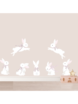 Spring Rabbits Fabric Wall...