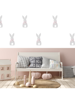 Bunnies and bows Fabric...