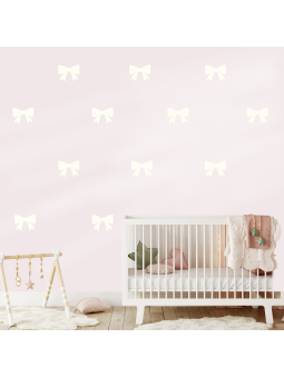 Bow fabric wall stickers