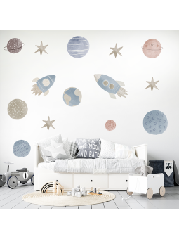 Space Fabric Wall Stickers