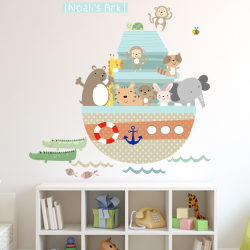Noah's ark fabric wall...