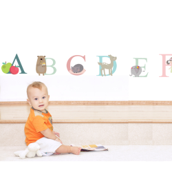 Alphabet Fabric Wall Stickers