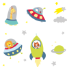 Space Buddies Wall Stickers