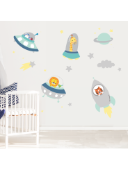 Space Buddies Wall Stickers