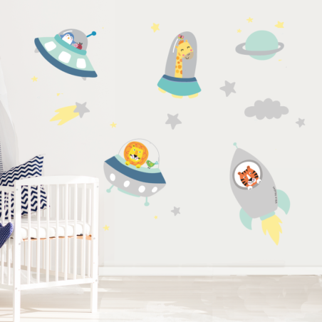 Space Buddies Wall Stickers