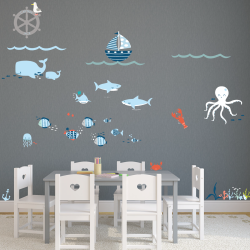 Under The Sea Fabric Wall Stickers