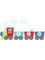 Train Name Fabric Wall Sticker