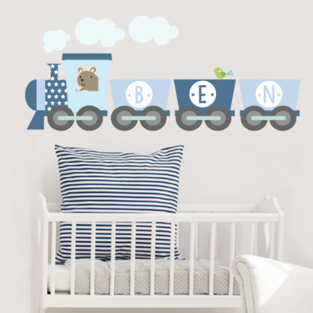 Train Name Fabric Wall Sticker