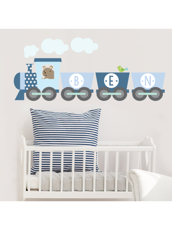 Train Name Fabric Wall Sticker