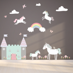 Unicorn Fabric Wall Stickers