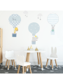 blue Hot Air Balloon Wall Stickers