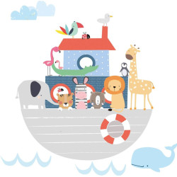 Noah's Animal Ark Fabric Wall Sticker