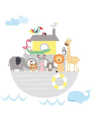 Noah's Animal Ark Fabric Wall Sticker