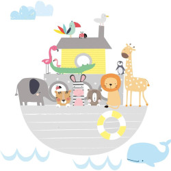 Noah's Animal Ark Fabric Wall Sticker