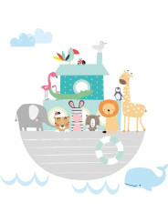 Noah's Animal Ark Fabric Wall Sticker