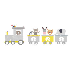 Zoo Train Fabric Wall Sticker