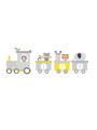 Zoo Train Fabric Wall Sticker