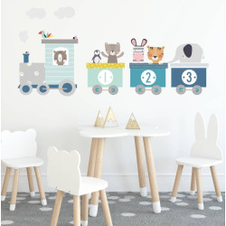 Zoo Train Fabric Wall Sticker