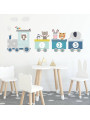 Zoo Train Fabric Wall Sticker