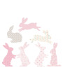Rabbit Fabric Wall Stickers