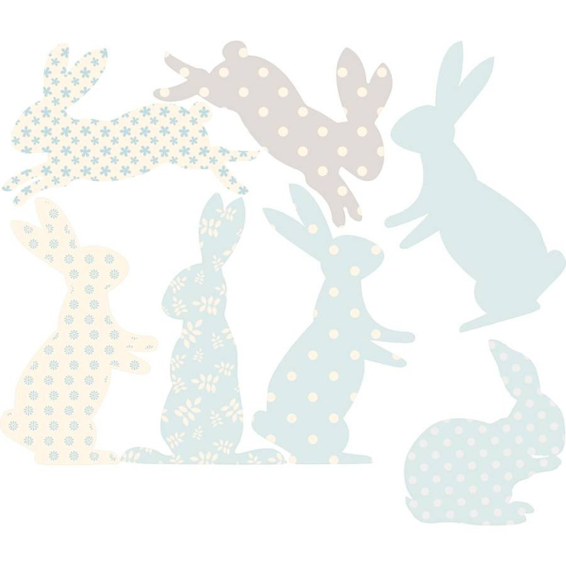 Rabbit Fabric Wall Stickers
