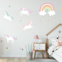 Unicorn Fabric Wall Stickers
