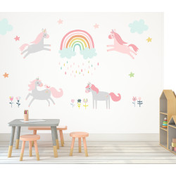 Unicorn Fabric Wall Stickers