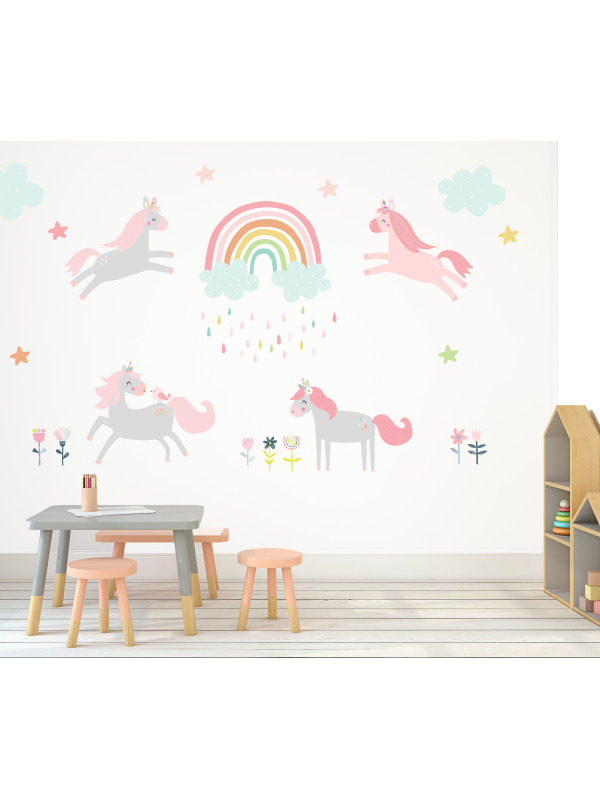 Unicorn Fabric Wall Stickers