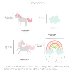 Unicorn Fabric Wall Stickers