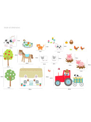 Farmyard Fun Fabric Wall Stickers